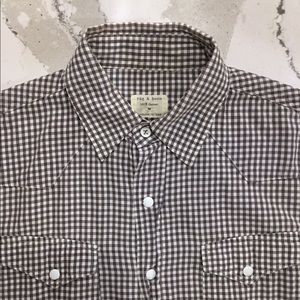 Rag & Bone Western Snap Shirt Medium Made in USA